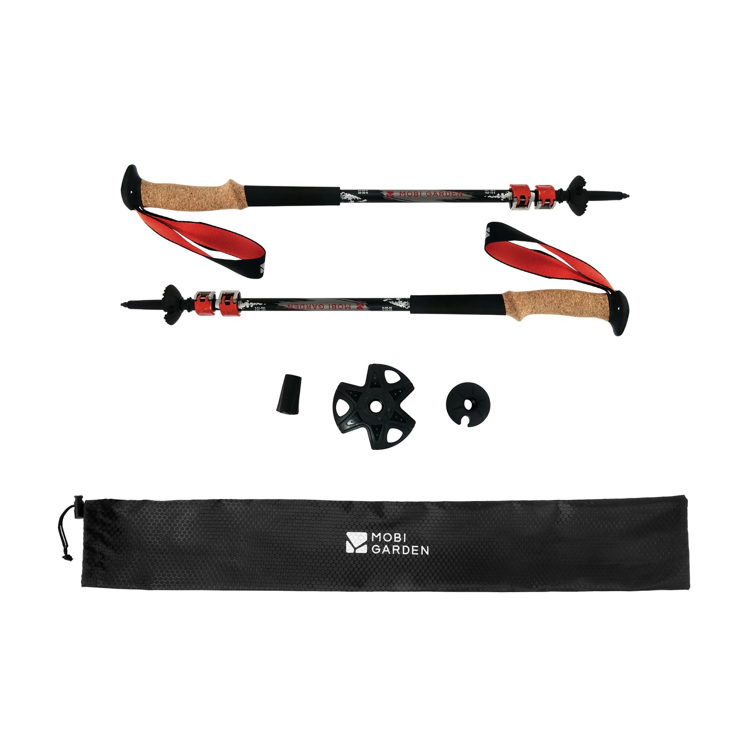 MOBI GARDEN KANGRI Cork Trekking Poles - Alpenglow / Obsidian