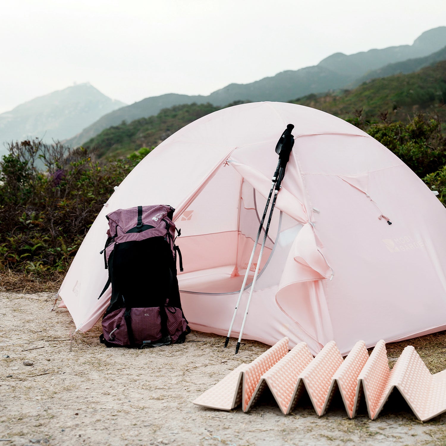 Backpacking Tent 2 Person, Ultralight Camping Tent, Waterproof Freestanding Shelter