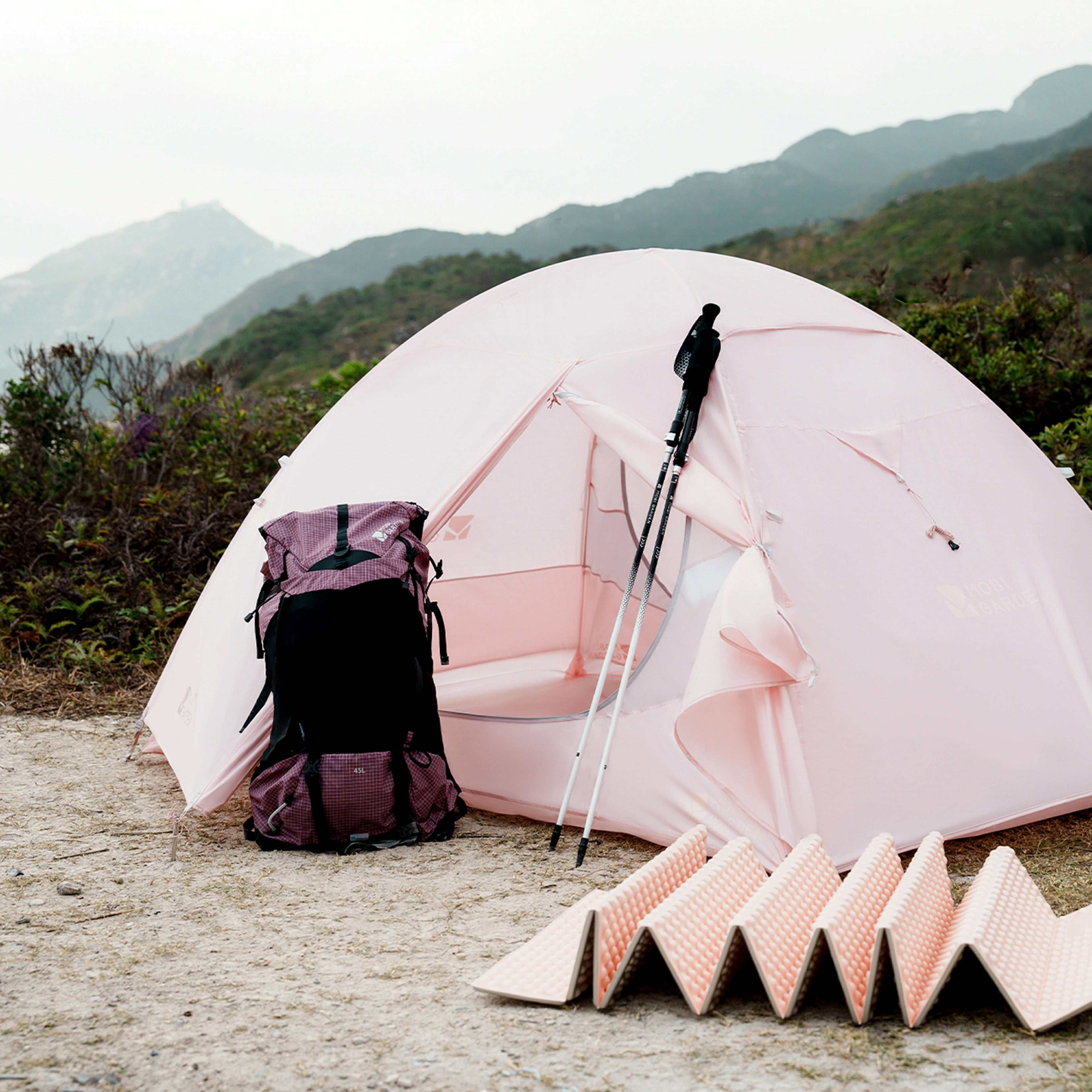 Backpacking Tent 2 Person, Ultralight Camping Tent, Waterproof Freestanding Shelter