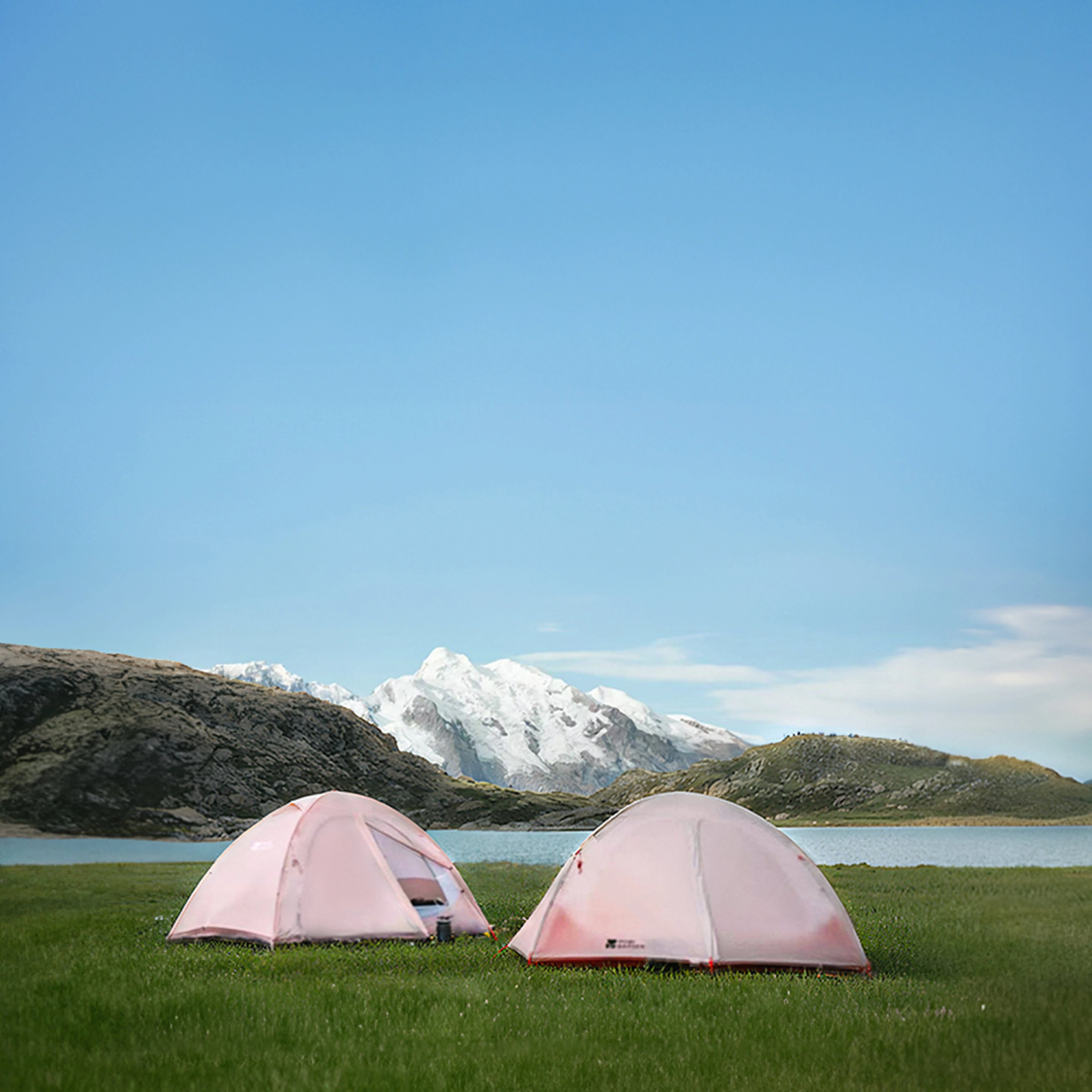 2 Person Ultralight Backpacking Tent, Freestanding Waterproof 3-Season Hiking Tent - Quartz Pink